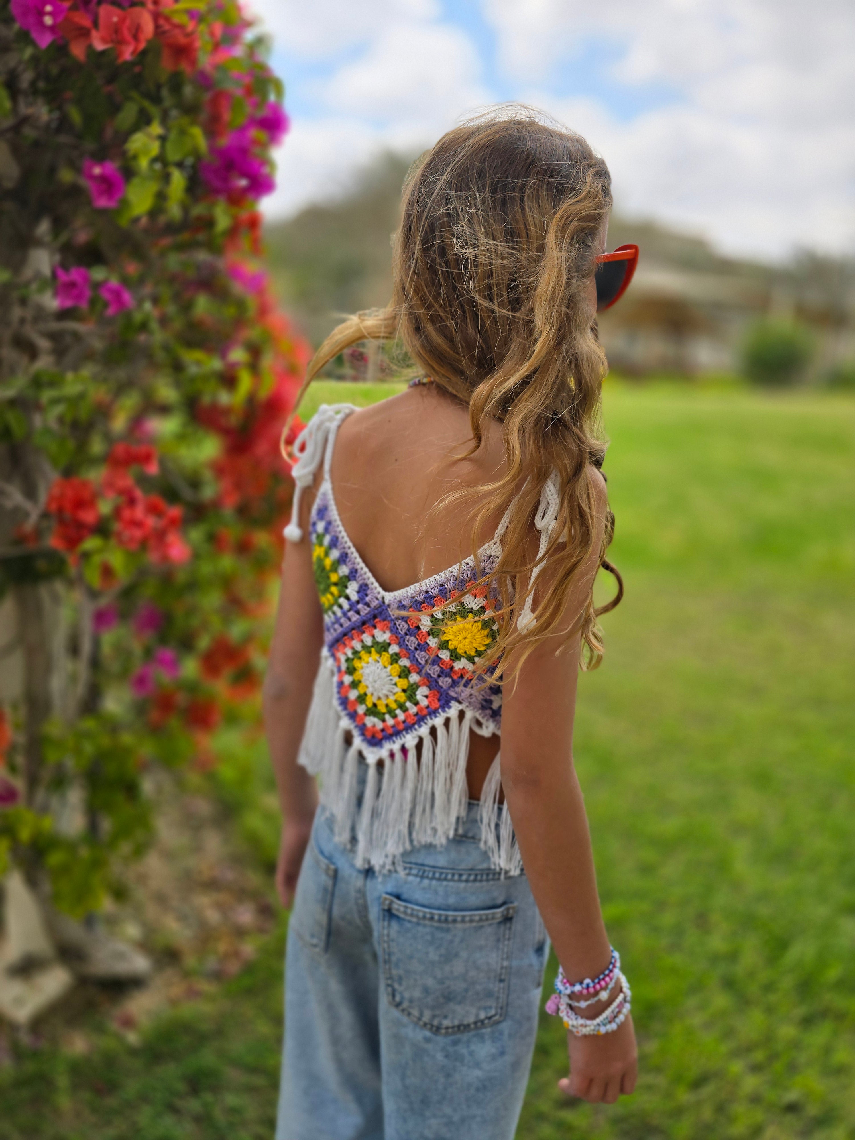 Skittles fringe top